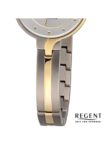 Regent Armbanduhr Regent Metallarmband silber, gold extra groß (ca. 26mm)