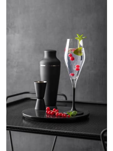 Villeroy & Boch 4er Set Champagnergläser Manufacture Rock in Schwarz-Transparent 260 ml