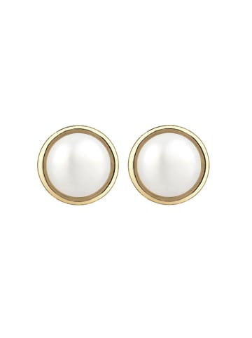 Elli Ohrringe 375 Gelbgold in Weiß