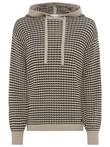 Strickpullover in schwarz-beige
