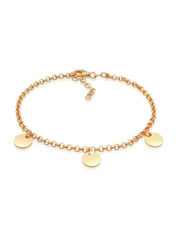 Elli Armband 925 Sterling Silber Geo, Plättchen in Gold