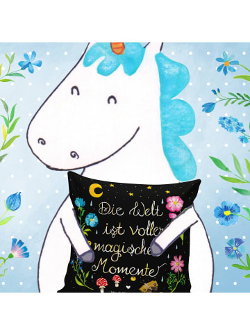 Mr. & Mrs. Panda Kissen Magische Welt mit Spruch in Bunt