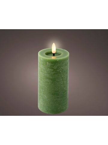 LUMINEO LED Wachskerze 15 x 7 cm batteriebetrieben in Grün