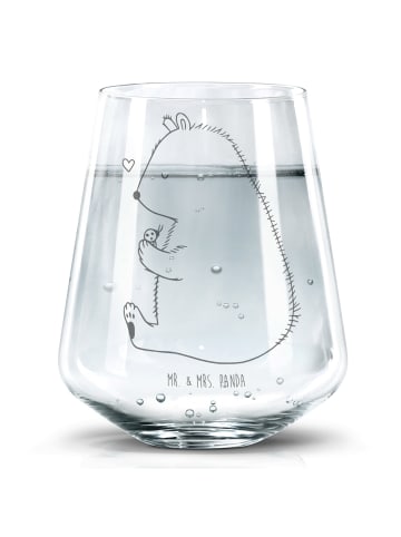 Mr. & Mrs. Panda Trinkglas Bär Marienkäfer ohne Spruch in Transparent