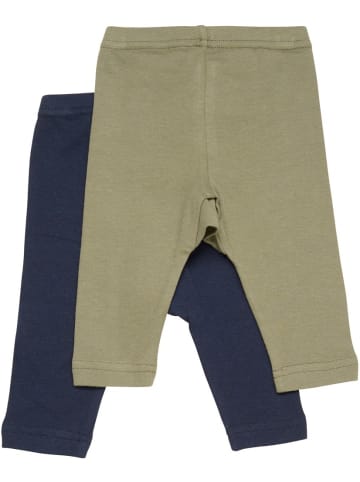 Pippi Babywear Kinder Leggings "Leggings w.AOP (2-pack)" in Grün