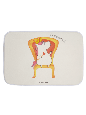 Mr. & Mrs. Panda duschmatte Einhorn König ohne Spruch in Weiß