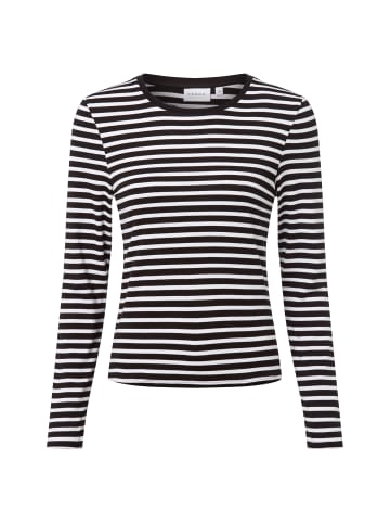 comma Langarmshirt in ecru schwarz