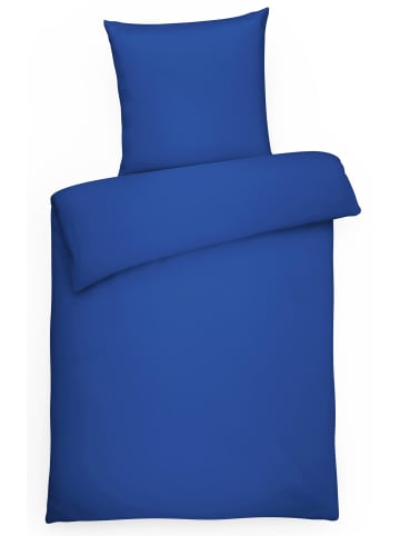 Carpe Sonno Mako-Satin Bettwäsche-Set in Royalblau