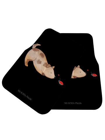 Mr. & Mrs. Panda Fußmatte Auto Hund Marienkäfer ohne Spruch in Schwarz