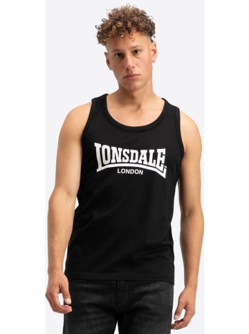 Lonsdale T-Shirt "Averham Singlet Normale Passform Doppelpack" in Schwarz
