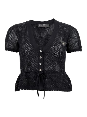 Roberto Geissini Lady Strick Kurzarm Pulli Schwarz