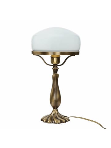 Licht-Erlebnisse Tischlampe (B)21.5 x (L)21.5 x (H)40.5 cm in Bronze hell glänzend Weiß