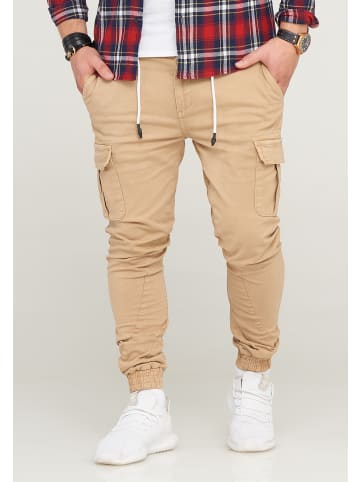 SOUL STAR Cargohose - MPVEGAS Jogger-Hose Jeanshose Stoffhose in Beige