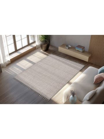 Vivorum Wohnzimmer Kurzflor Teppich Reef 125 in silber