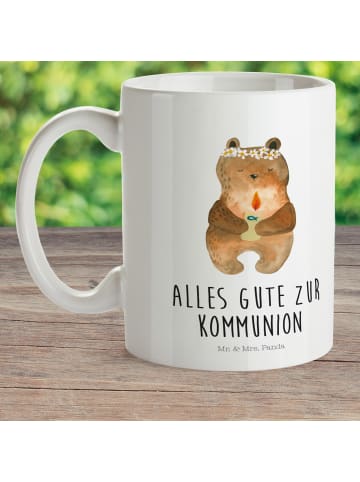 Mr. & Mrs. Panda Kinderpott Bär Kommunion mit Spruch in Weiß