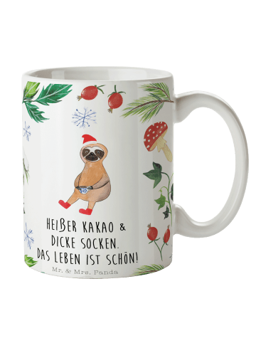 Mr. & Mrs. Panda Tasse Faultier Kakao mit Spruch in Weiß