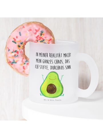 Mr. & Mrs. Panda Teetasse Avocado Glücklich mit Spruch in Transparent