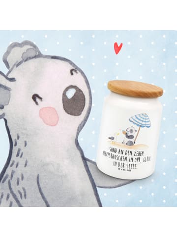 Mr. & Mrs. Panda Lebensmittelbehälter Sommer Meer Glück mit Spruch in Weiß