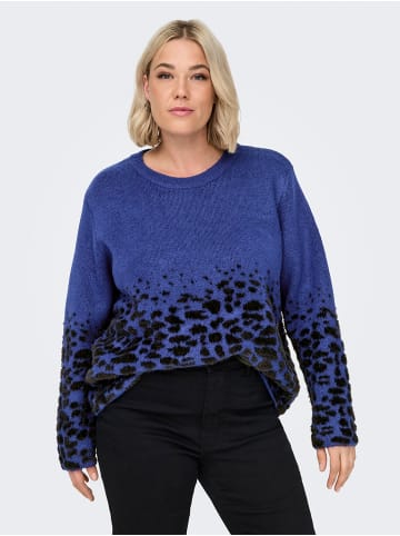 ONLY Carmakoma Strickpullover Curve Rundhals Langarm weich warm in Blau