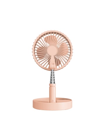 COFI 1453 Qware Tragbarer Mini Tischventilator – kompakter & leiser Ventilator in Rosa