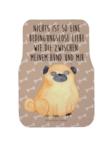 Mr. & Mrs. Panda Fahrer Autofußmatte Mops mit Spruch in Hundeglück