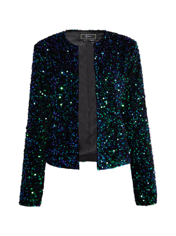 faina Damen Jacke Mit Pailletten in Blau Grün Mehrfarbig