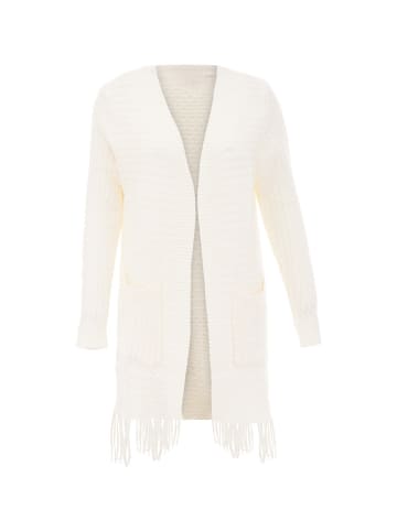 ISHA Damen Cardigan in Wollweiss