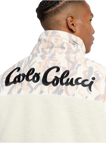 Carlo Colucci Sweatjacke Doblander in Weiß