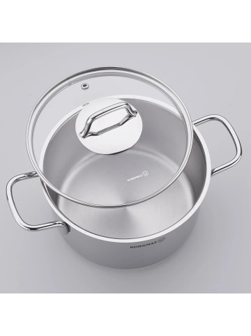 Korkmaz Korkmaz Perla Kochtopf aus hochwertigem 18/10-Edelstahl - 22 in Silber