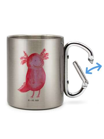 Mr. & Mrs. Panda Thermobecher Axolotl Glücklich ohne Spruch in Silber