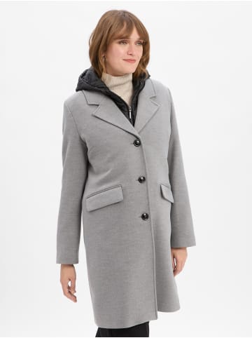 More & More Mantel in hellgrau schwarz - 0001