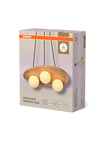Osram Decor Wood Nest Pendant Pendelleuchte 1xG9 Braun Holz