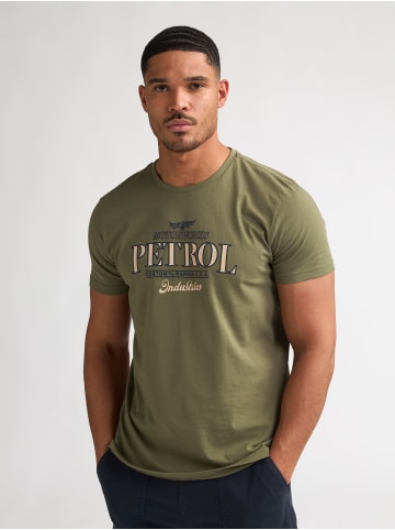 Petrol Industries Bedrucktes Jersey-T-Shirt Astro in Grün