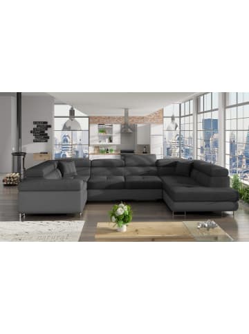 MF Design Lavin Recamiere Rechts in Dunkelgrau -  (L) 340 x (B) 340 x (H) 90 cm