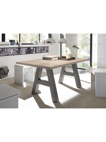 58 aufm Kessel ESSZIMMERTISCH Elia 4 200 x 100 x 75 Esstisch Graphit/Eiche Sägerau