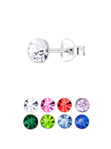 Alexander York Ohrringe, Ohrstecker-Set KRISTALL in 925 Sterling Silber, 8-tlg.