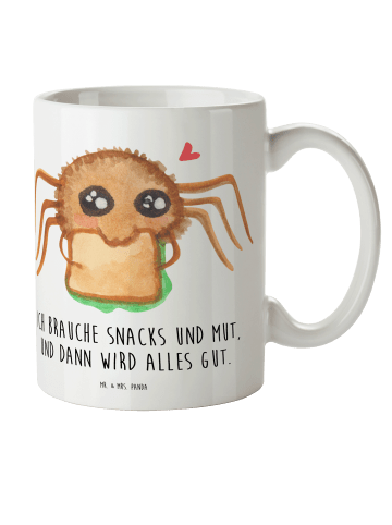 Mr. & Mrs. Panda Schulkind Tasse Spinne Agathe Sandwich mit Spruch in Weiß