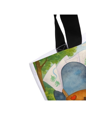 Mr. & Mrs. Panda Tote Bag Pinguin & Maus Wanderer Design ohne Sp... in Weiß