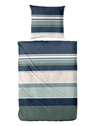 Hahn Bettwäsche Mako Satin in blau 2