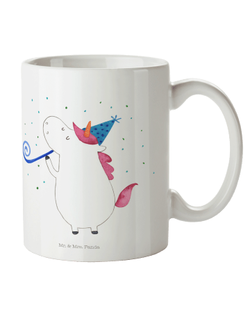 Mr. & Mrs. Panda Kindertasse Einhorn Party ohne Spruch in Weiß