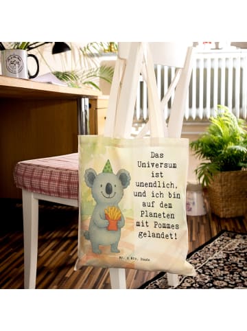 Mr. & Mrs. Panda Tasche Koala Pommes Design mit Spruch in Weiß