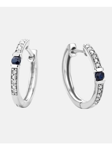 Diamant L'éternel Ohrringe aus 375 Weißgold mit Diamant mit Saphir