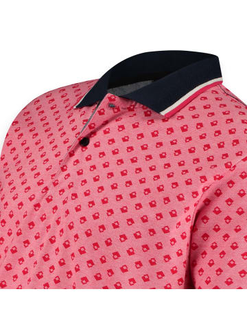 Twinlife Polo-Shirt piqué aop graphic in Rot