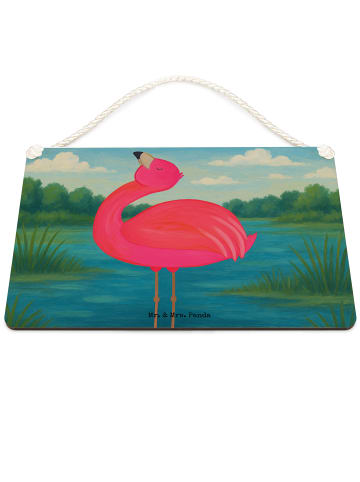 Mr. & Mrs. Panda Wanddeko Flamingo Stolz Design ohne Spruch in Weiß
