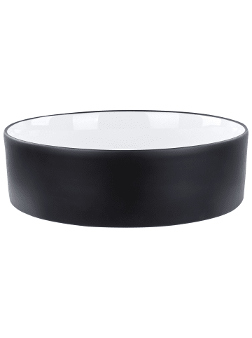 Beliani Waschbecken TEBAR in Schwarz/Weiß - (W) 40 x (H) 12 x (L) 40 cm