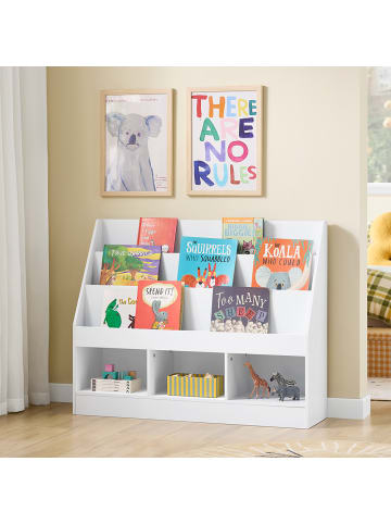 SoBuy Bücherregal in Reinweiß - (W) 30 x (H) 80 x (L) 100 cm