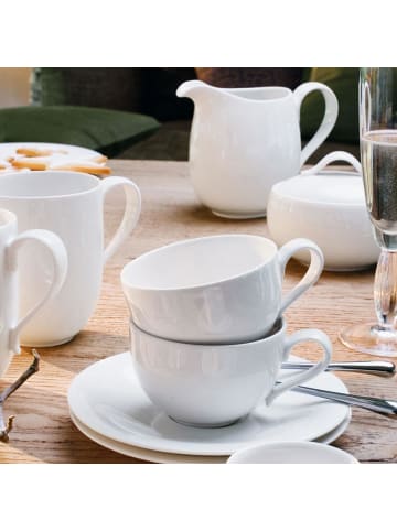 Villeroy & Boch 6er Set Kaffeetassen New Cottage Basic 150 ml weiß in weiß