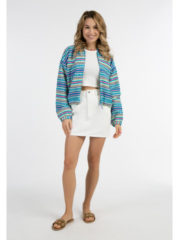 IZIA Damen Bomberjacke in Mehrfarbig Blau
