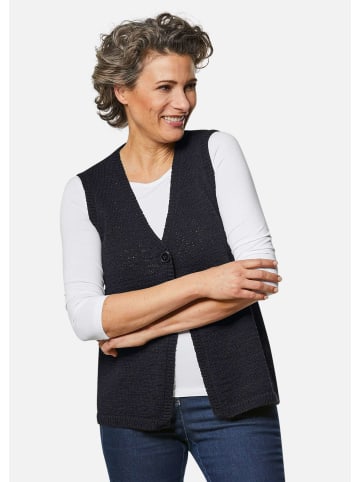 GOLDNER Stilvoller Pullunder mit V-Ausschnitt in schwarz