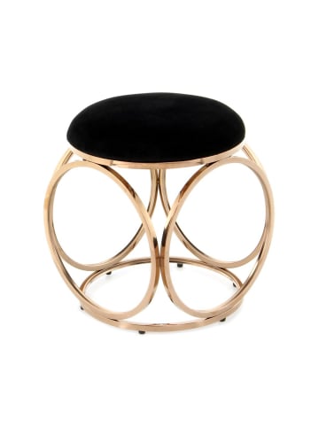 Kayoom Hocker Whitney in schwarz - roségold